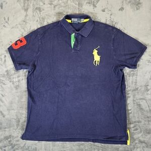Vintage Polo Ralph Lauren Big Pony Cutsom Fit Polo Shirt Size XL Rugby